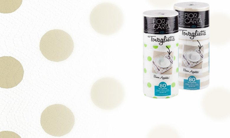 Convenient place mats on a roll: a hygienic, practical and innovative way to lay the table.